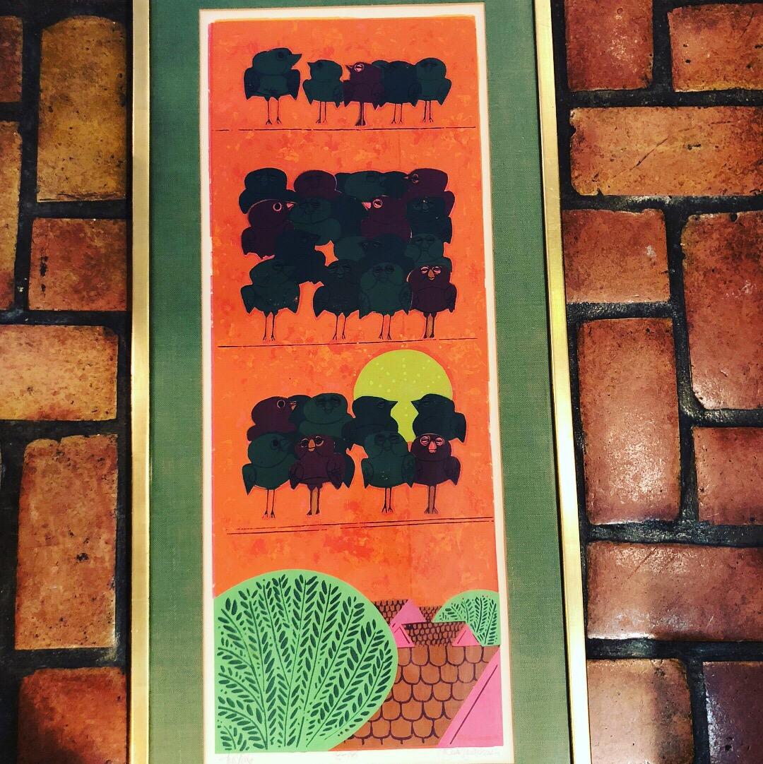 Midcentury signed Silkscreen by David Weidman. 
