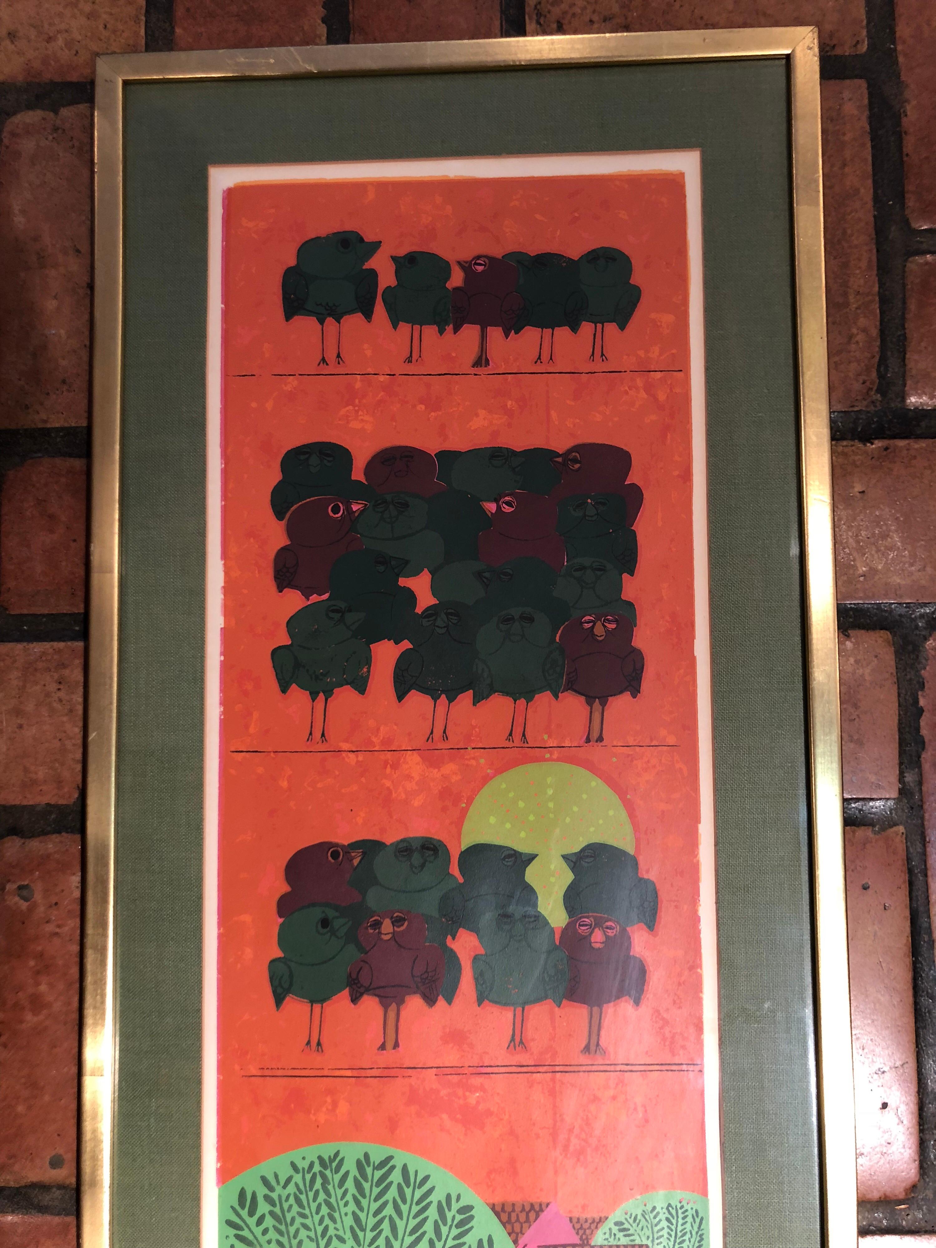 Mid-Century Signed Silkscreen by David Weidman 2