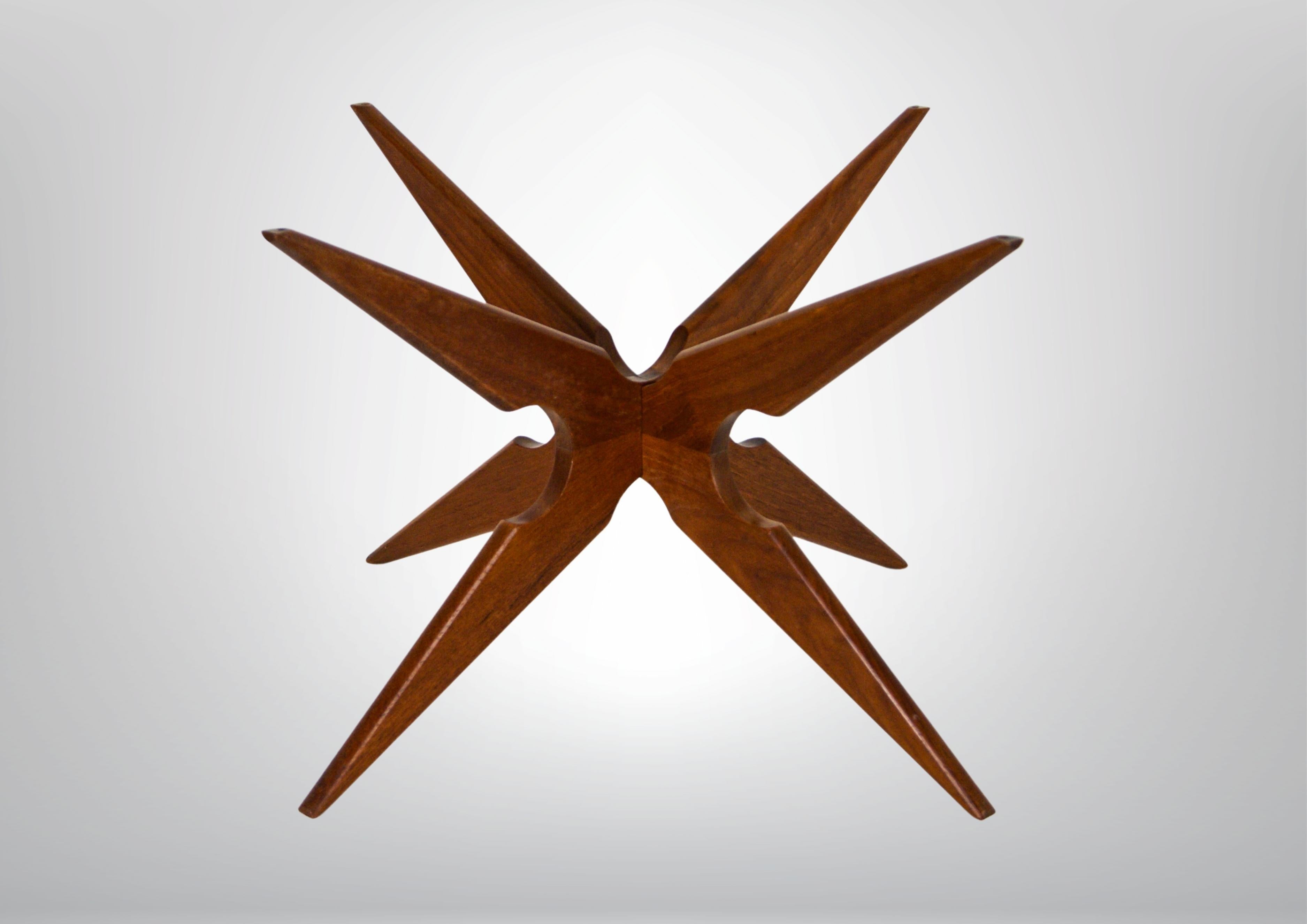 20th Century Mid-Century Sika Mobler Denmark Teak and Smoked Glass Coffee Table 1960s For Sale