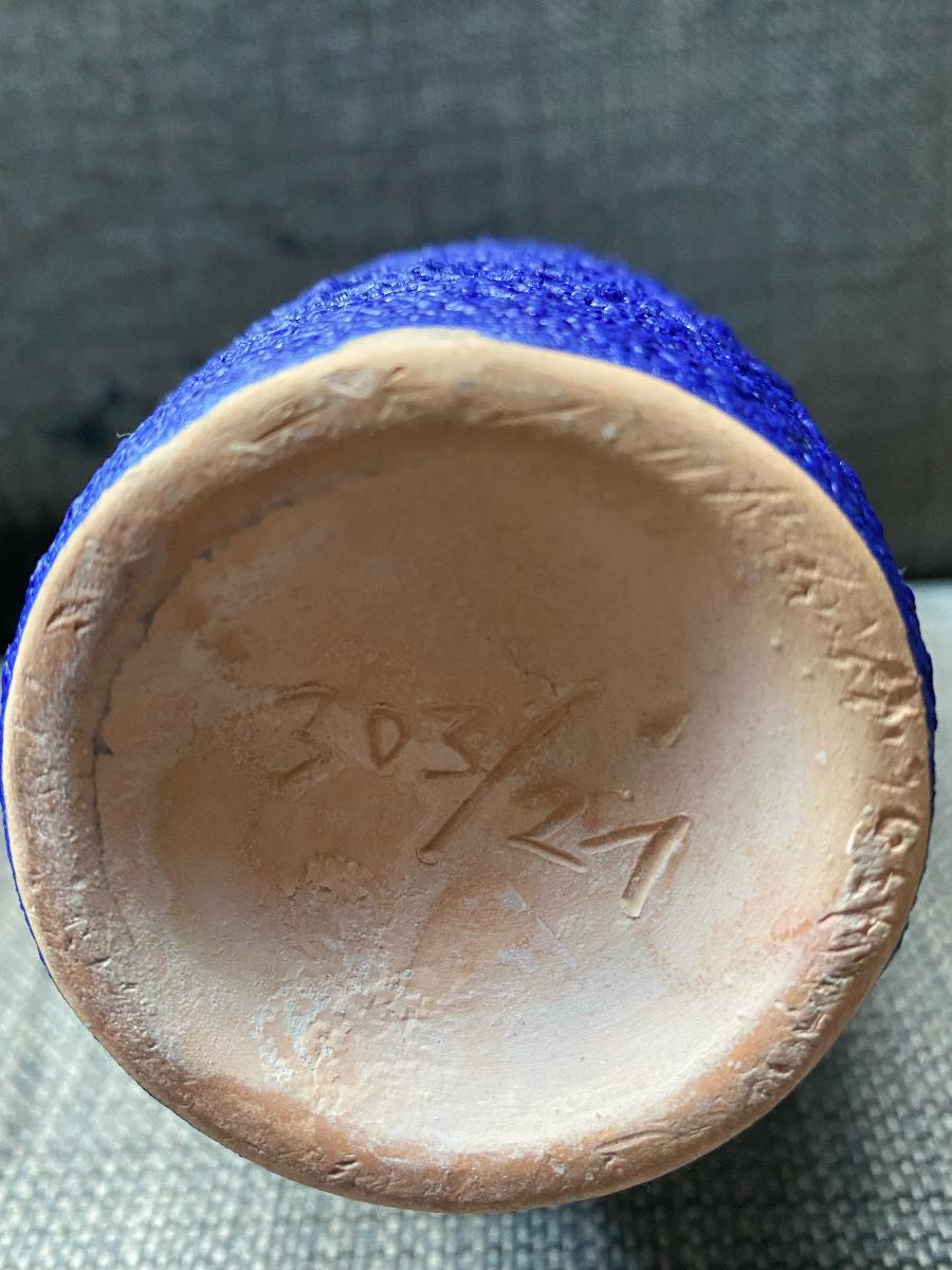 Metà XX secolo Vaso in lava silberdistel di metà secolo 