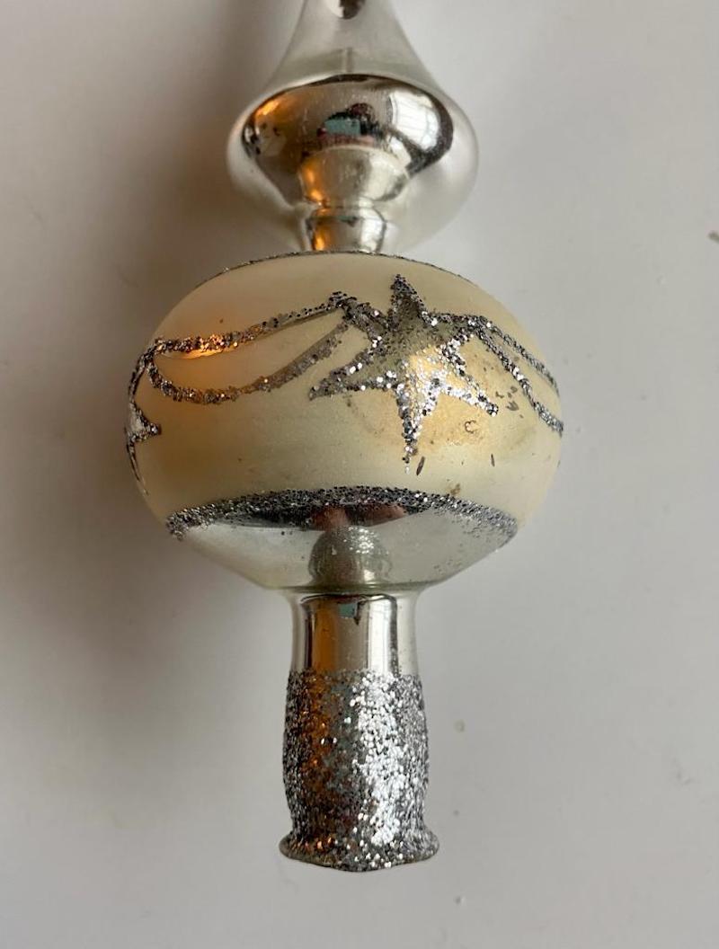 Mid-Century Silver and Gold Colored Christmas Tree Topper, Europe, Ca ...