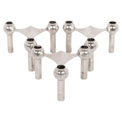 Chrome Candle Holders