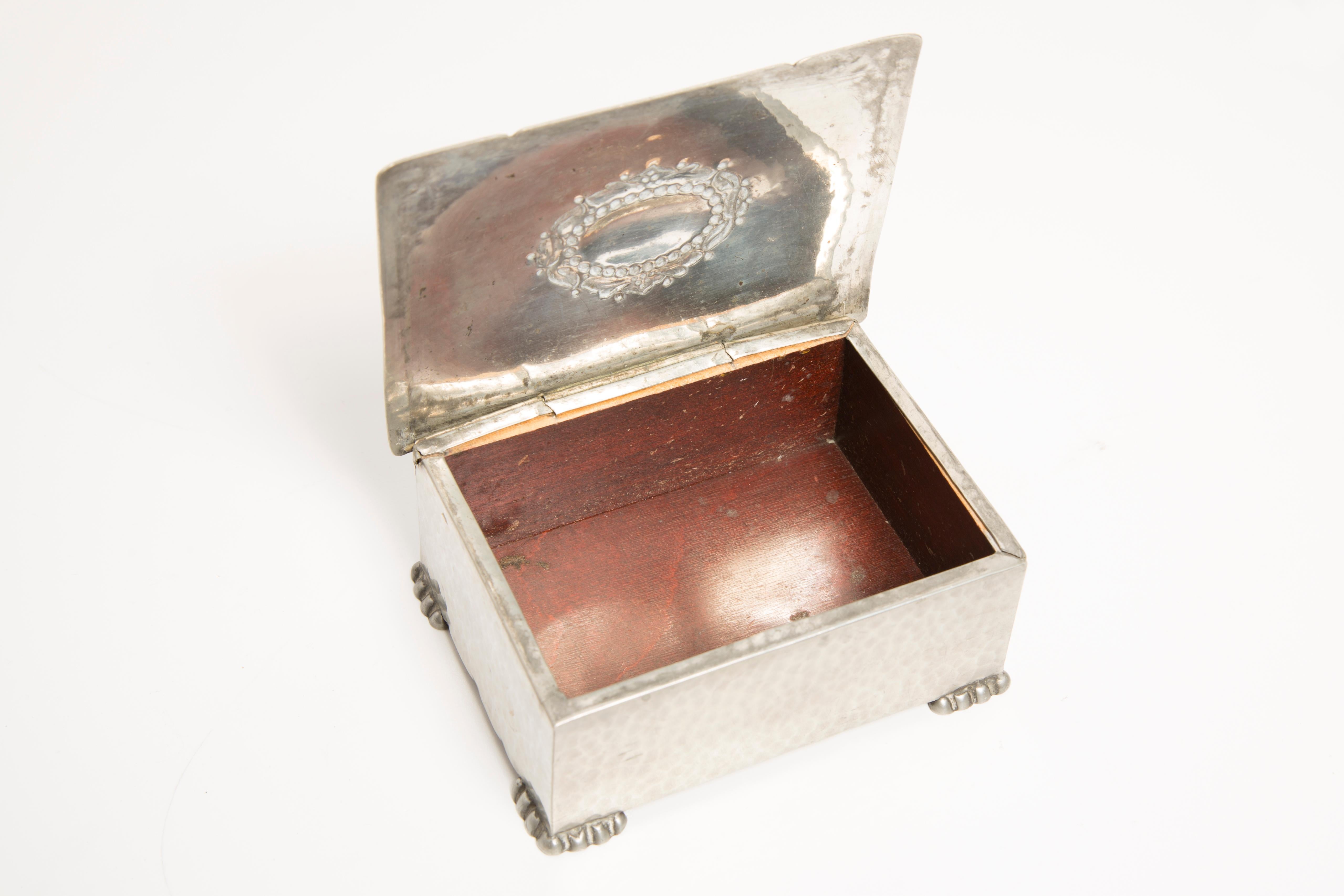 Metal Mid-Century Silver Casket, Cigarette Case, or Jewelry Box, Italy, 1960s For Sale