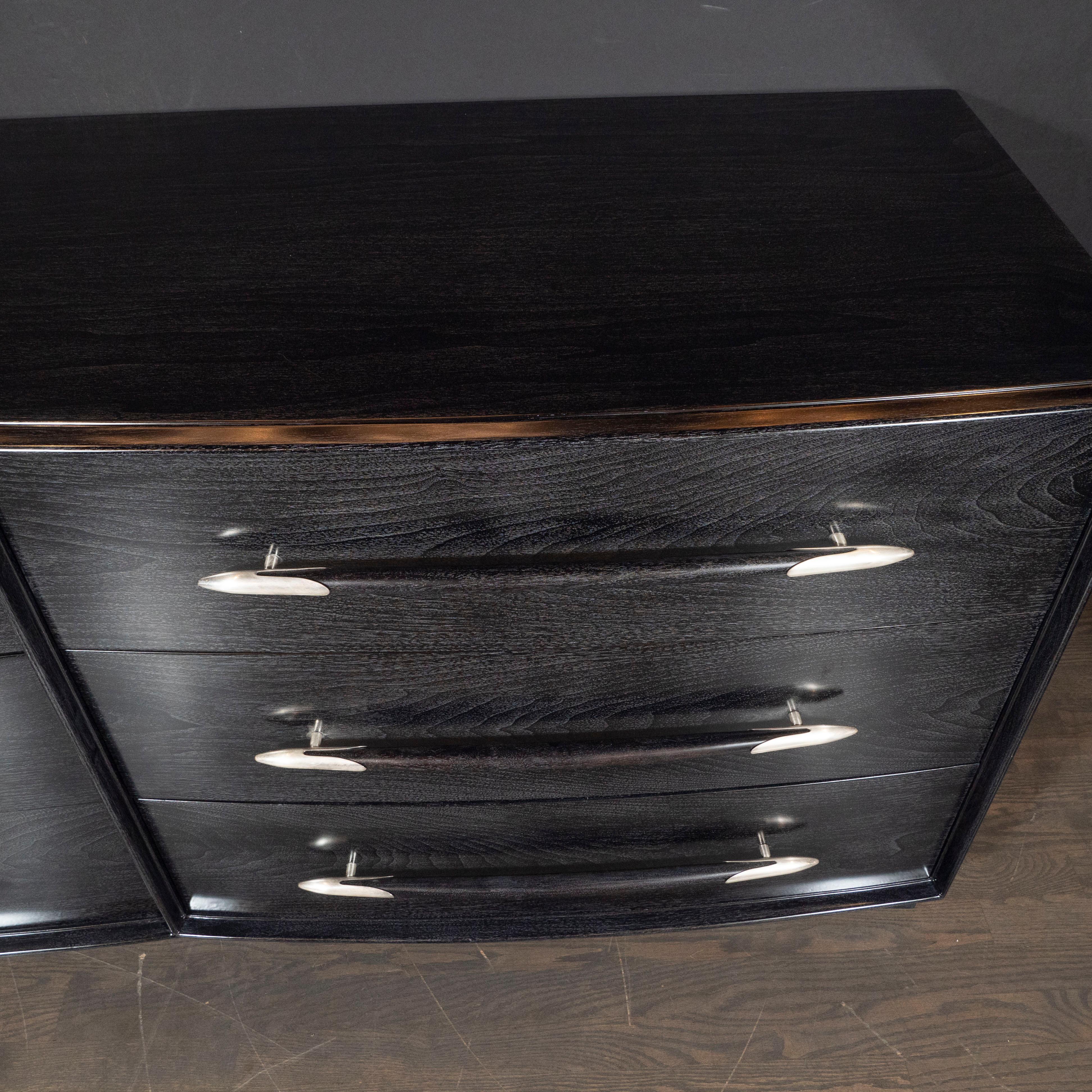 Mid-20th Century Midcentury Silver Cerused Low Chest by Robsjohn-Gibbings for Widdicomb Co.