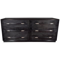 Midcentury Silver Cerused Low Chest by Robsjohn-Gibbings for Widdicomb Co.