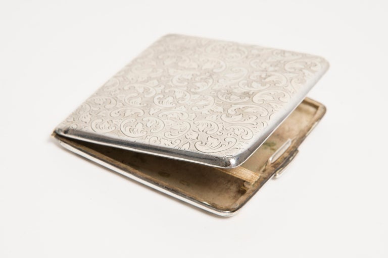 Mid-Century Silver Cigarette Case, Italy, 1960s In Good Condition For Sale In 05-080 Hornowek, PL