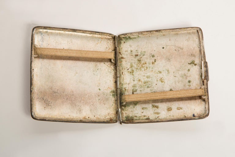 Metal Mid-Century Silver Cigarette Case, Italy, 1960s For Sale