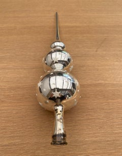 Mid Century Silver Colored Christmas Tree Topper, Europe, Ca. 1960s