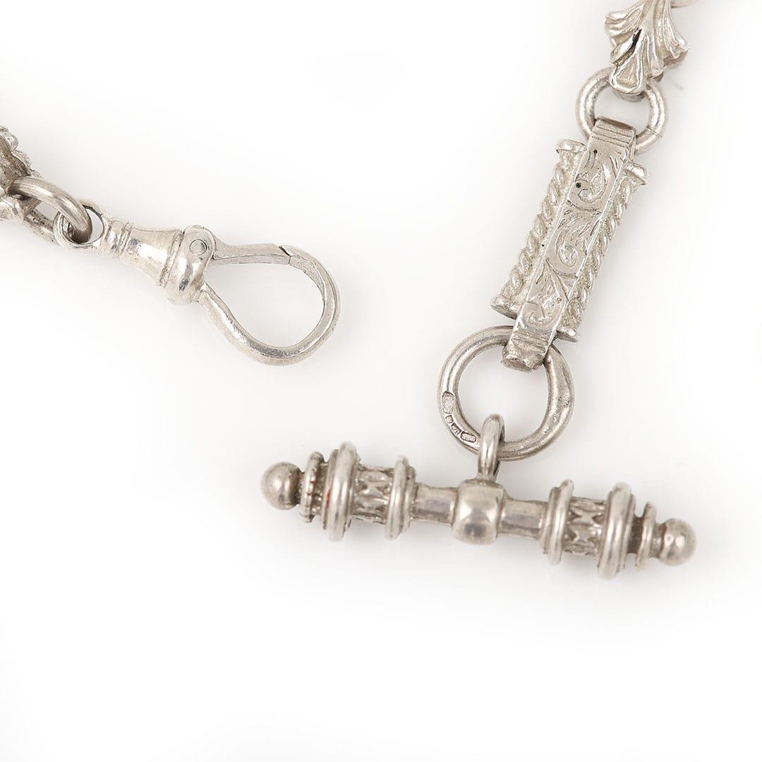 Silber-Gliederarmband aus der Mitte des Jahrhunderts mit T-Bar, um 1960 (Retro)