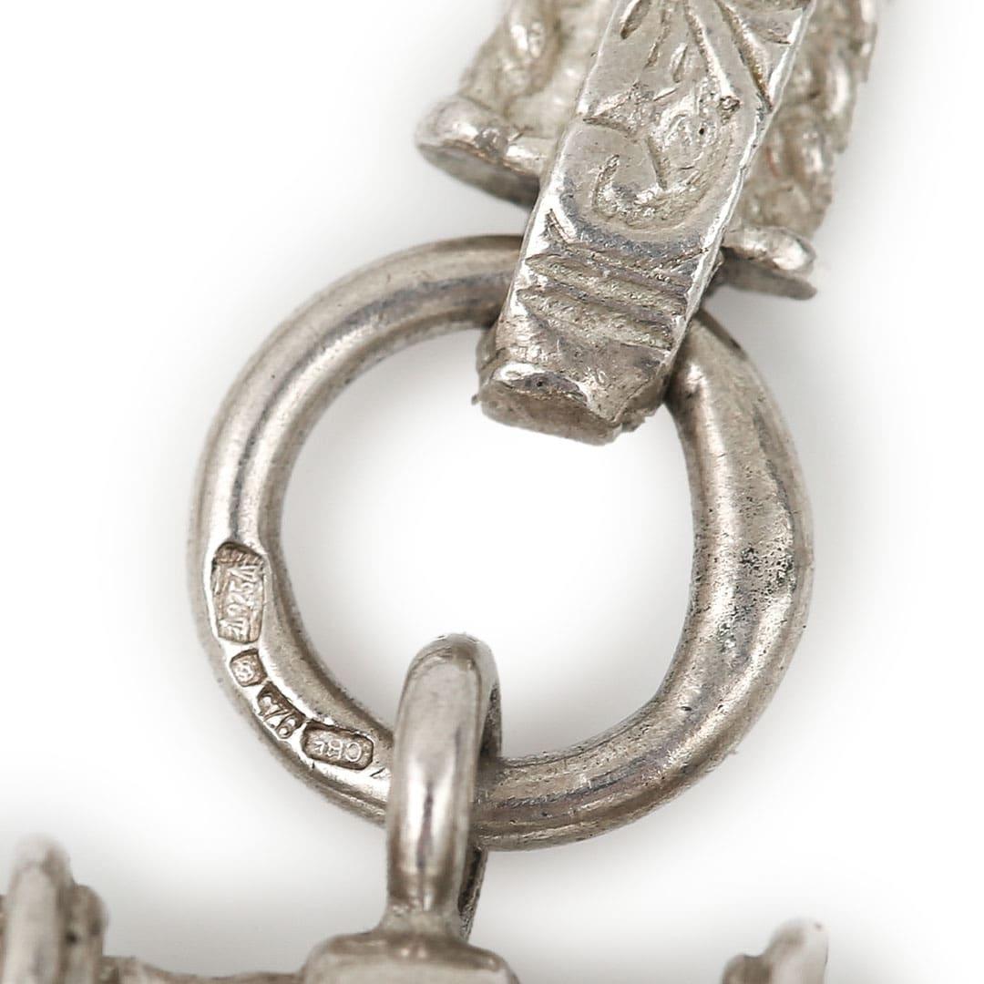 Silber-Gliederarmband aus der Mitte des Jahrhunderts mit T-Bar, um 1960 im Zustand „Gut“ in Lancashire, Oldham