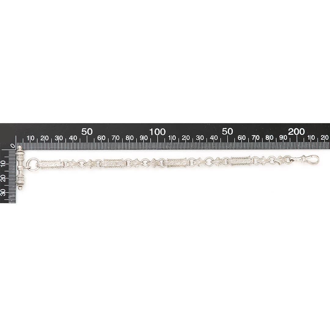 Silber-Gliederarmband aus der Mitte des Jahrhunderts mit T-Bar, um 1960 2