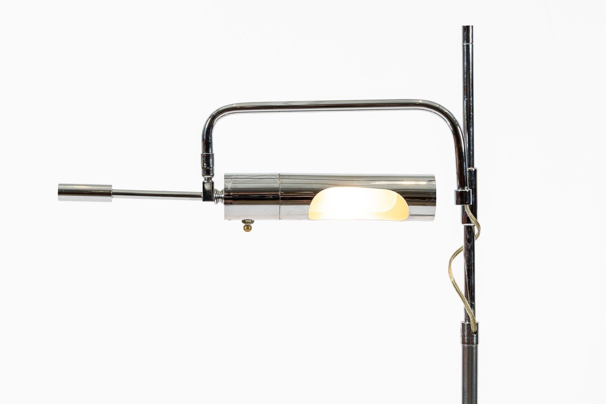 Mid-20th Century Mid Century Silver Floor Lamp Sarfatti Style For Sale