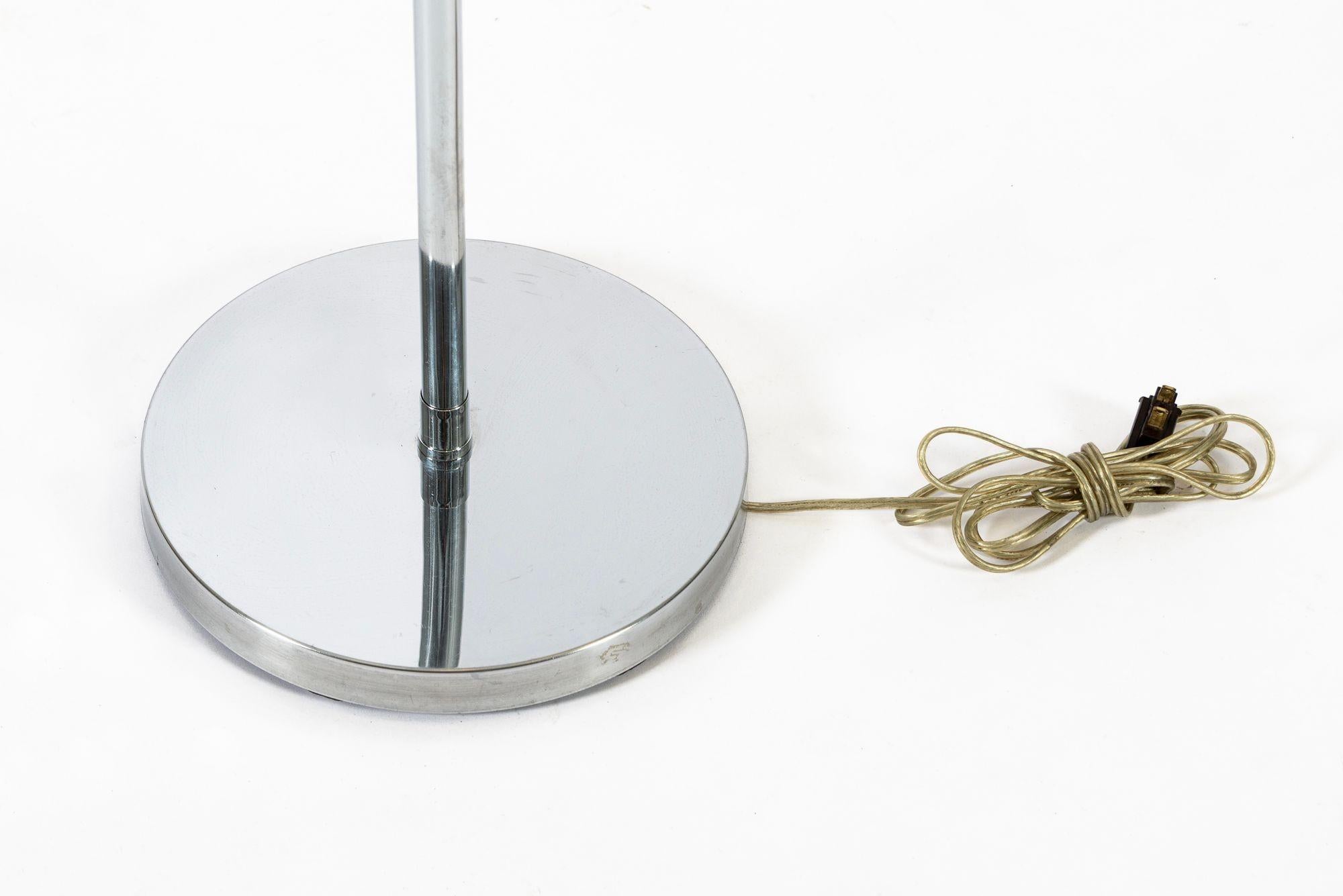 Mid Century Silver Floor Lamp Sarfatti Style For Sale 2