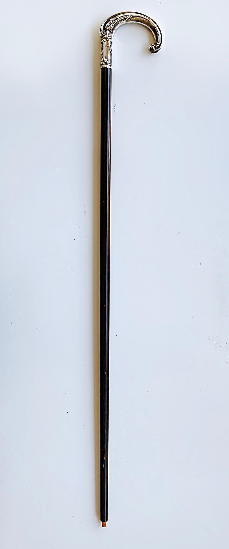 20th Century Silver Handle Walking Cane Made in Portugal with Hallmarks at  1stDibs