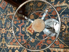 Mid Century Silver Plate and Glass Champagne Bucket