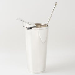 Mid-Century Silver Plate Barware Cocktail Martini Pitcher