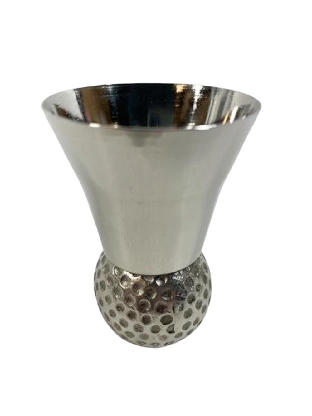 20th Century Mid-Century Silver Plate Golf Ball Spirit Measure / Jigger For Sale