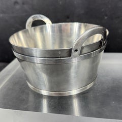 Mid-Century Silver Plate Eiskübel Kaviar Schale Server mit Griffen