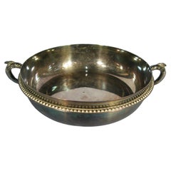 Mid-Century Silver-Plated Caviar Bowl with Sturgeon Handles -1Y20