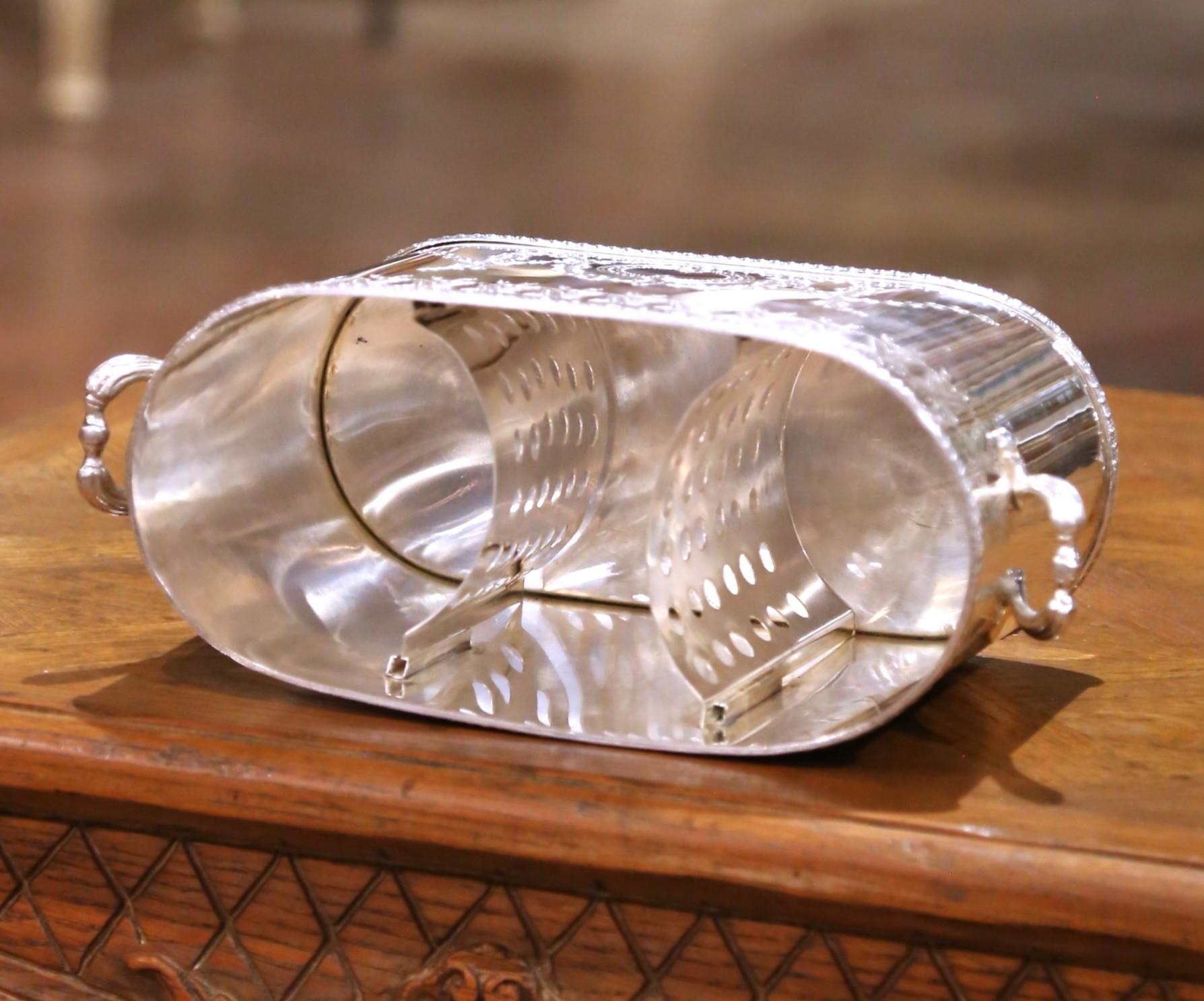 Portabottiglie da vino inglese placcato in argento di metà secolo di International Silver Co. in vendita 2