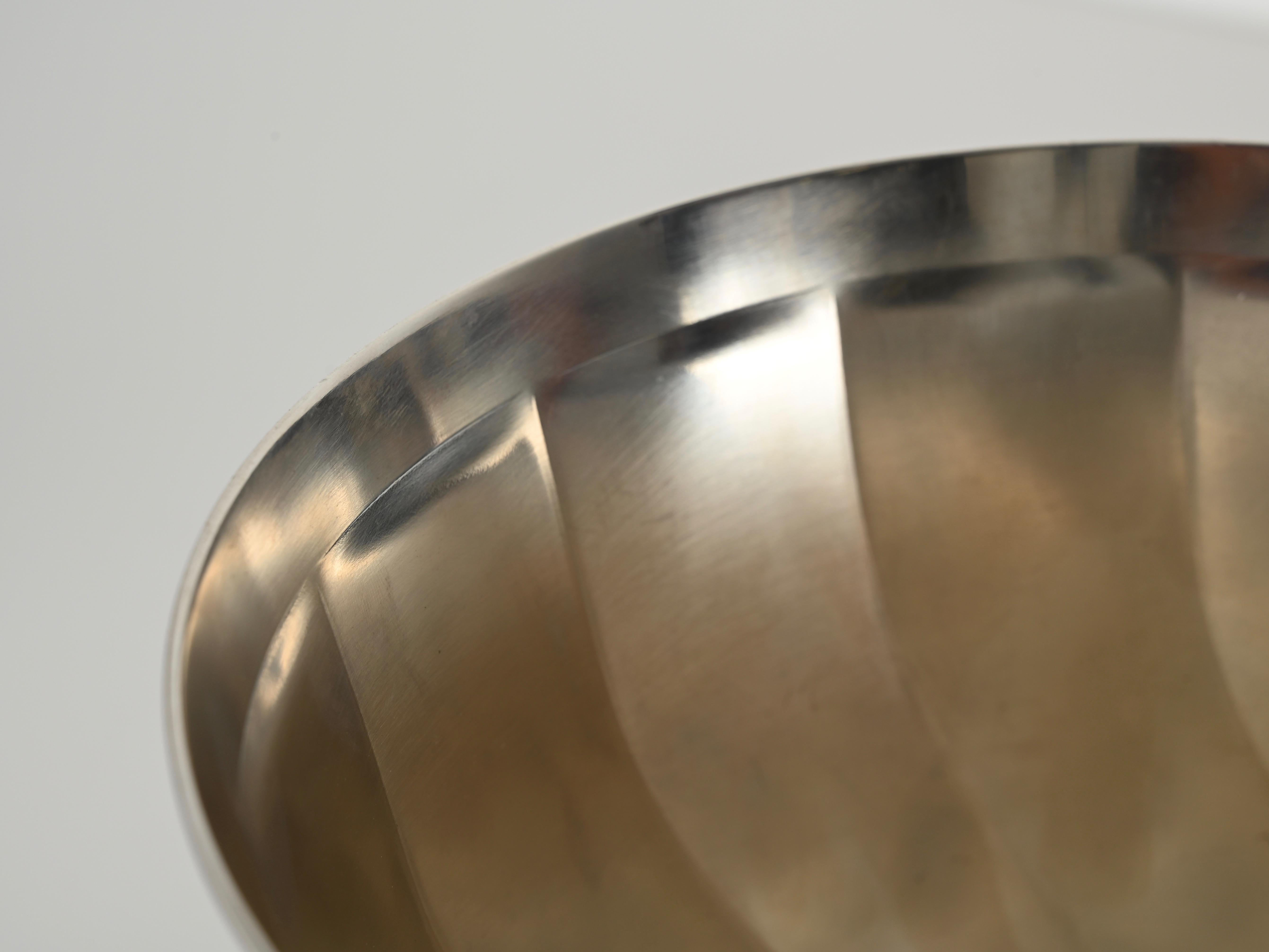 Mid-Century Silver Plated Ice Bucket Signed by Christofle, France 1980s 11
