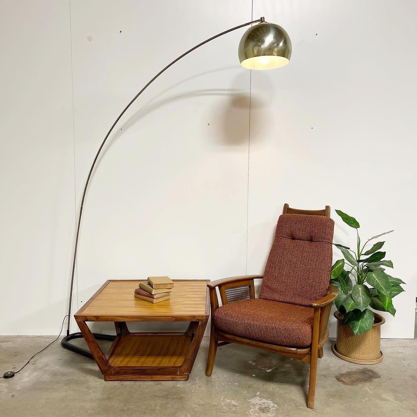 Mid-Century Silver Plated Italian Arc Floor Lamp 5