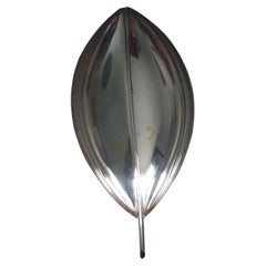 Mid Century silver plated leaf bowl by Christofle, France