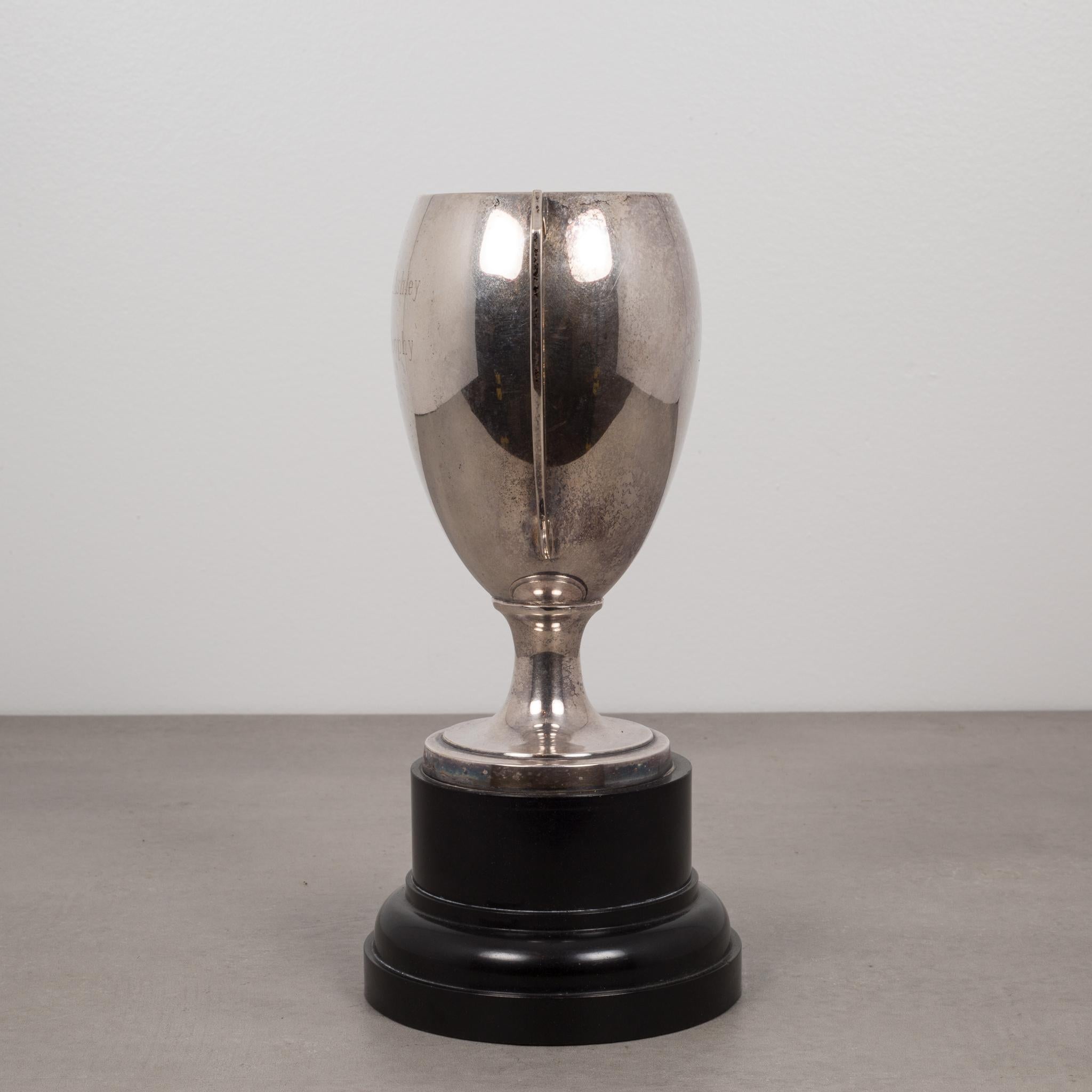 Mid-Century Modern Mid-century Silver Plated Loving Cup Trophy, 1972