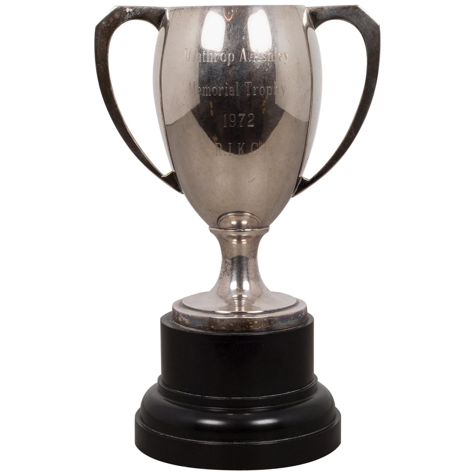 Mid-century Silver Plated Loving Cup Trophy, 1972