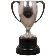 Used Mid-century Silver Plated Loving Cup Trophy, 1972