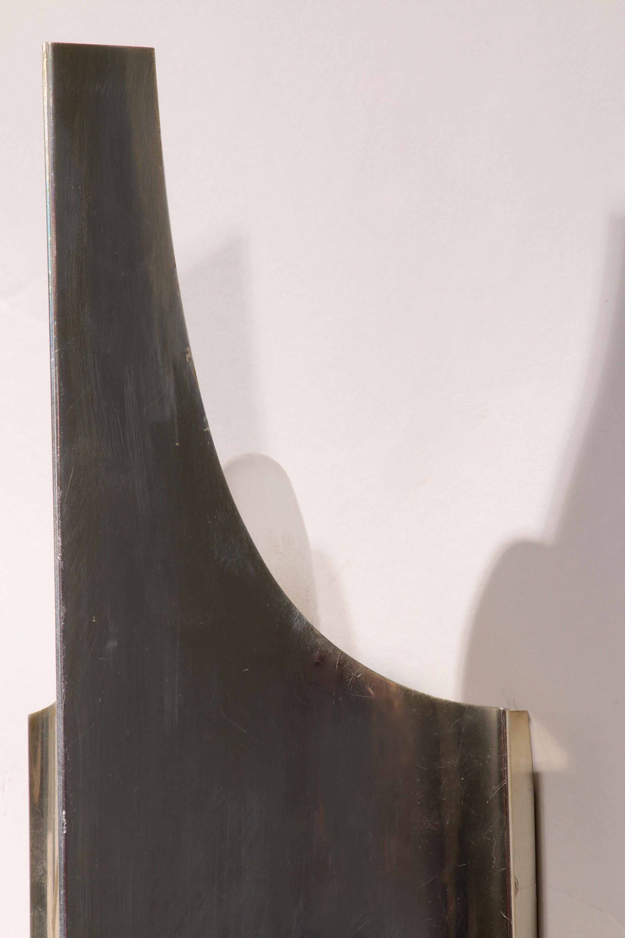 Mid-Century Silver Wall Lamp by Wilhelm Braun Feldweg – Doria Leuchten, Germany For Sale 5