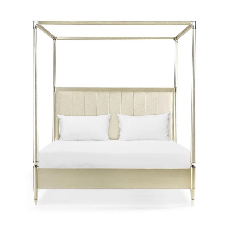 Mid Century Silvered King Size Canopy Bed For Sale at 1stDibs canopy