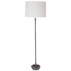 Versilberte Metallständerlampe aus der Mitte des Jahrhunderts