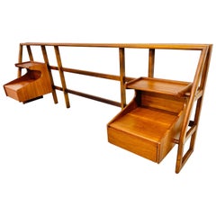 Mid-Century Silvio Cavatorta Style Sculptural Floating Queen Headboard