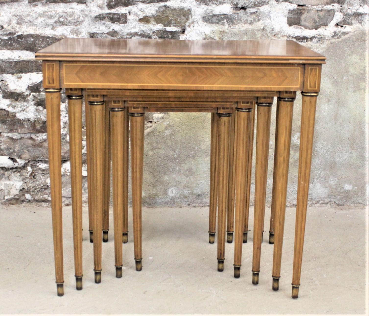 Spanish Mid Century Simon Loscertales Bona Neoclassical Revival Styled Nesting Table Set
