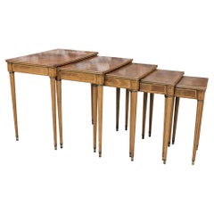 Mid Century Simon Loscertales Bona Neoclassical Revival Styled Nesting Table Set