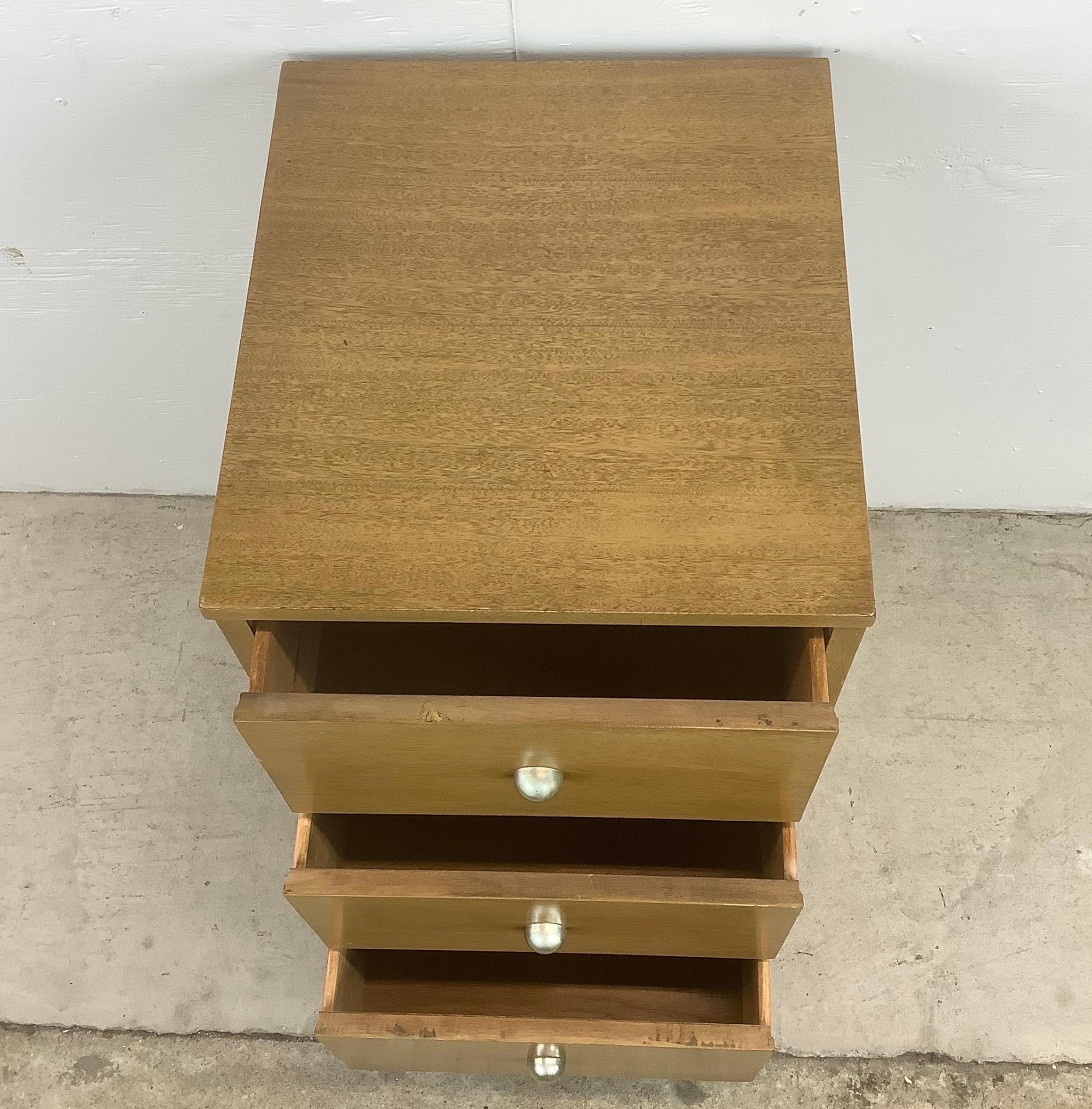 American Mid-Century “Simplex” Three Drawer Dresser or Nightstand by Kent Coffey For Sale