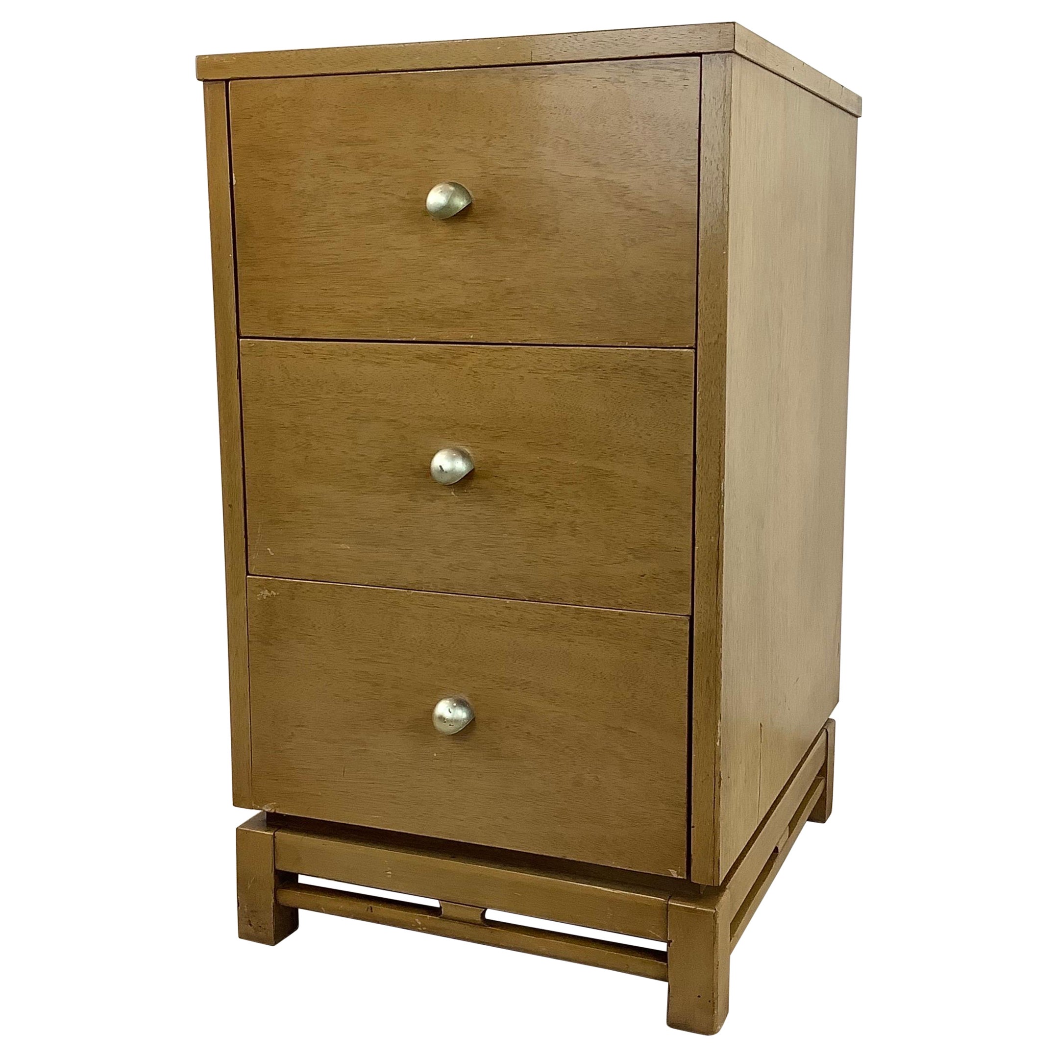 Commode à trois tiroirs ou table de nuit Simplex du milieu du siècle dernier de Kent Coffey en vente