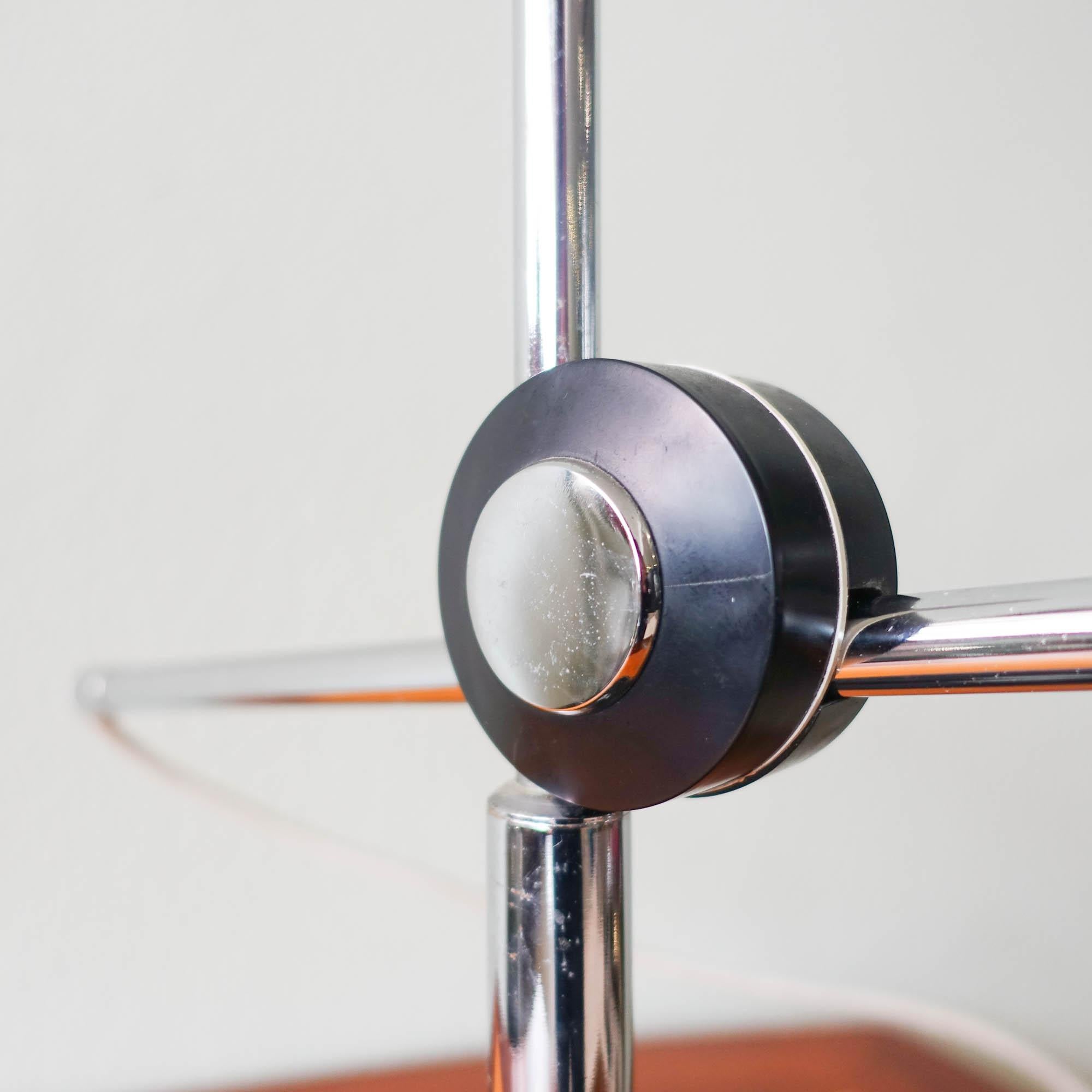 Mid-Century Simris Black Leather & Chrome Desk Lamp by Anders Pehrson for Ateljé 8