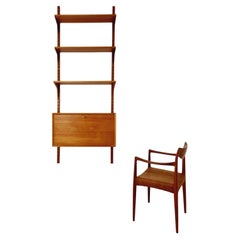 Mid century Single Danish Teak Wall Unit by Poul Cadovius for Cado, Denmark