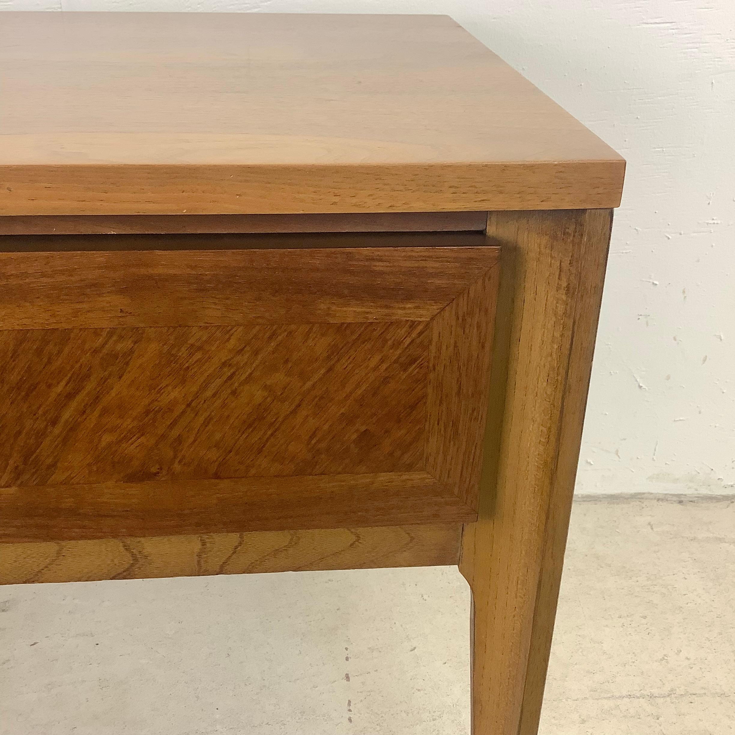 Mid-Century Single Drawer Walnut End Table or Nightstand by Lane 4