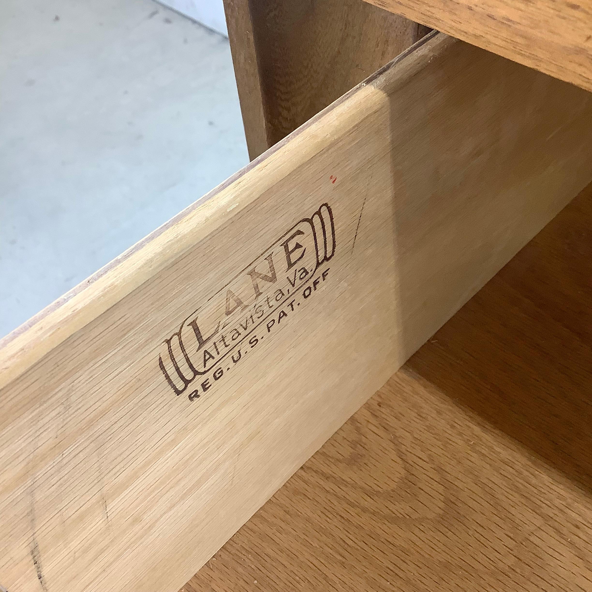 Mid-Century Single Drawer Walnut End Table or Nightstand by Lane 6