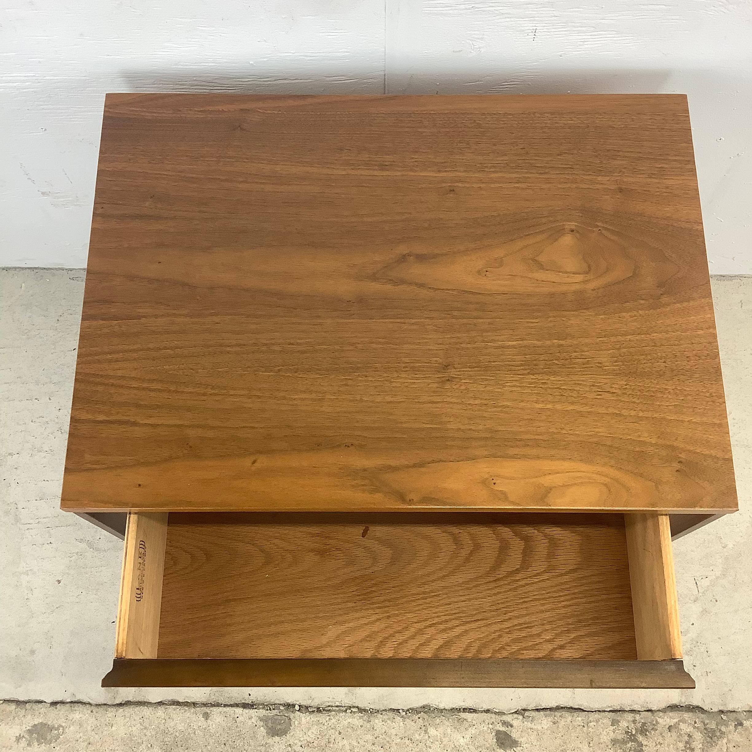 Mid-Century Modern Mid-Century Single Drawer Walnut End Table or Nightstand by Lane