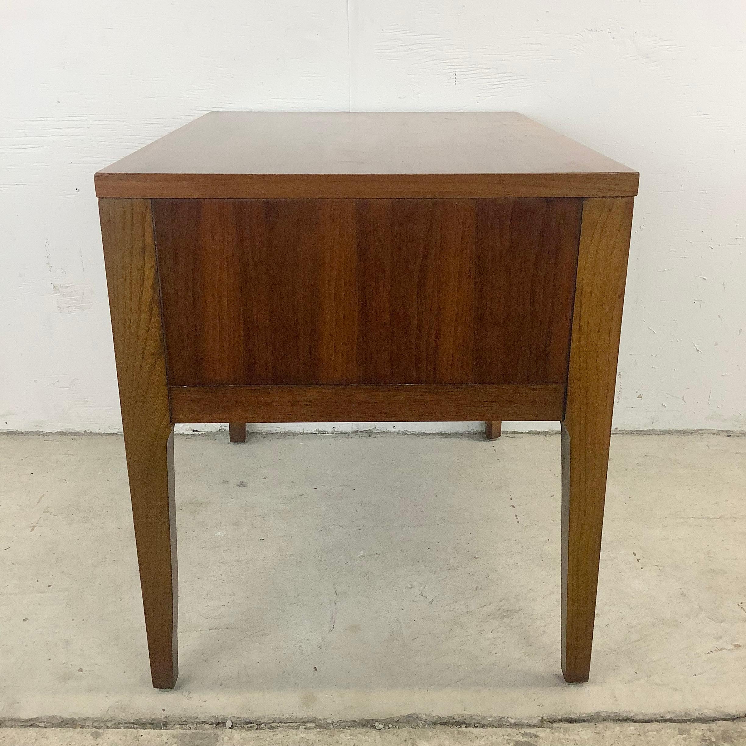 Veneer Mid-Century Single Drawer Walnut End Table or Nightstand by Lane