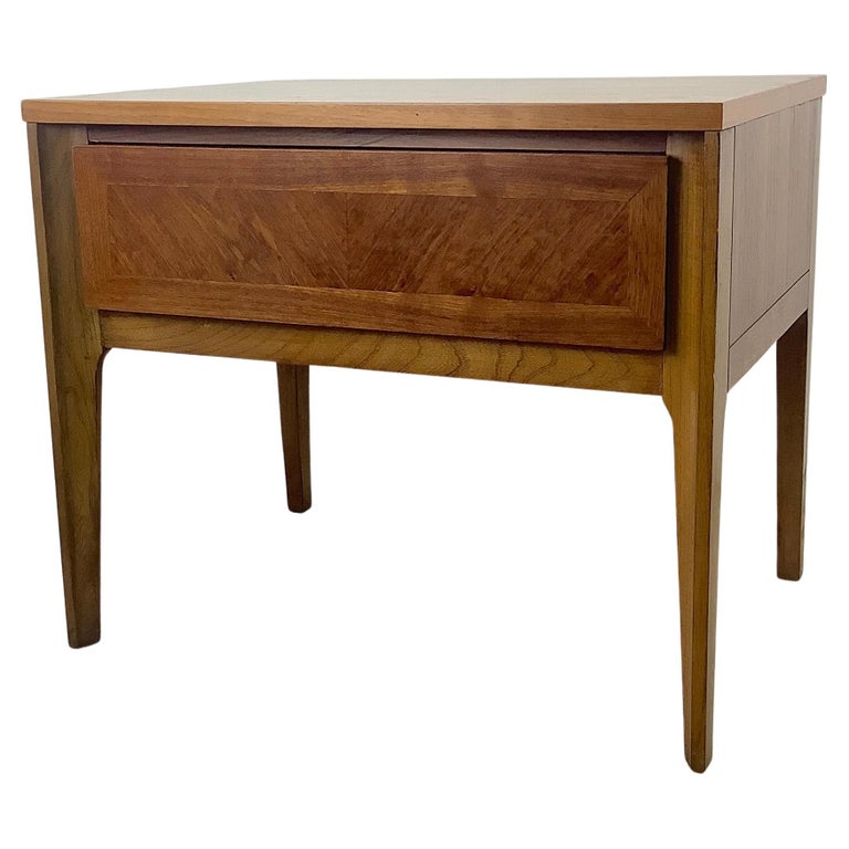 MidCentury Single Drawer Walnut End Table or Nightstand by Lane For