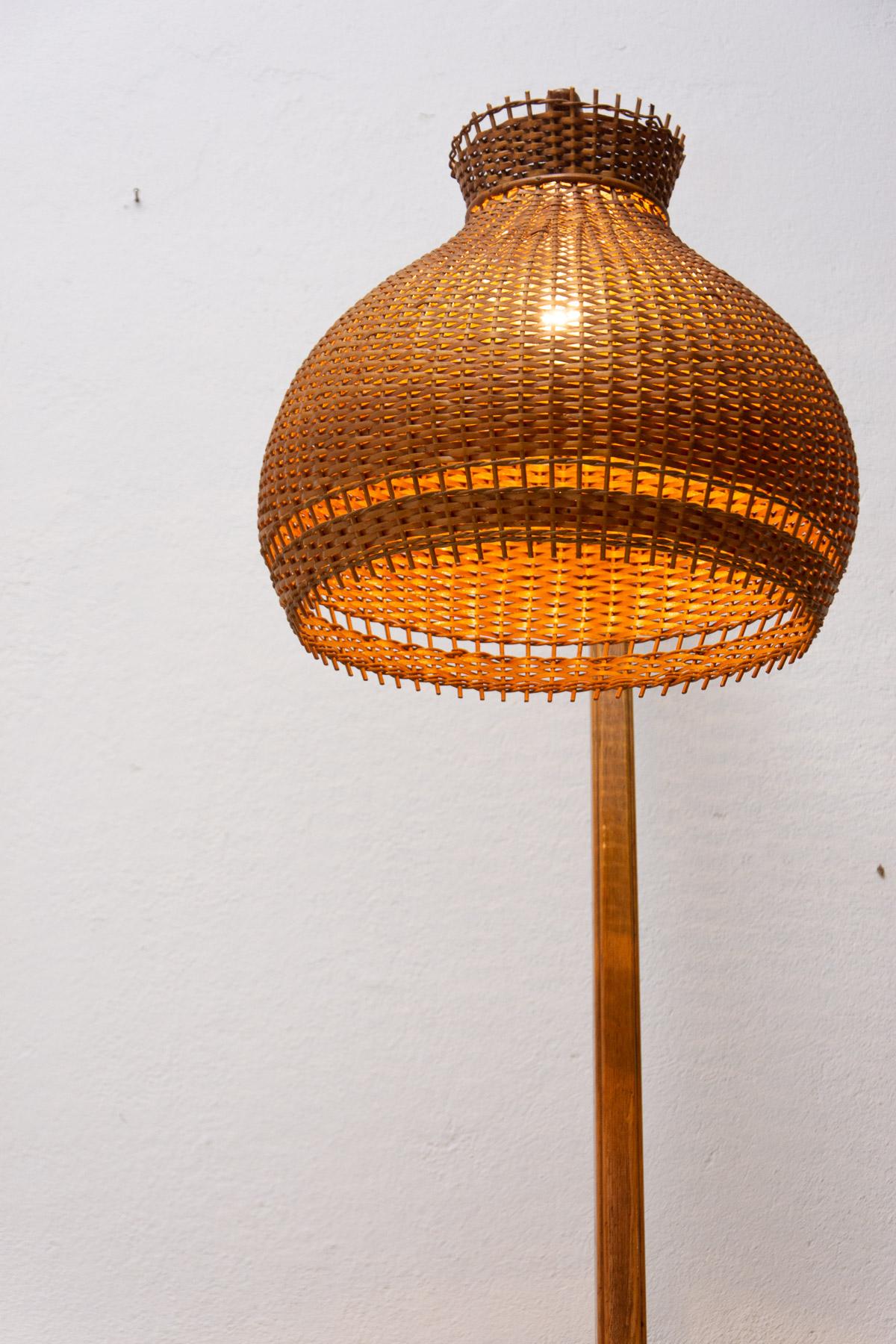  Mid century single floor lamp from Krasna Jizba, 1950´s, Czechoslovakia 6