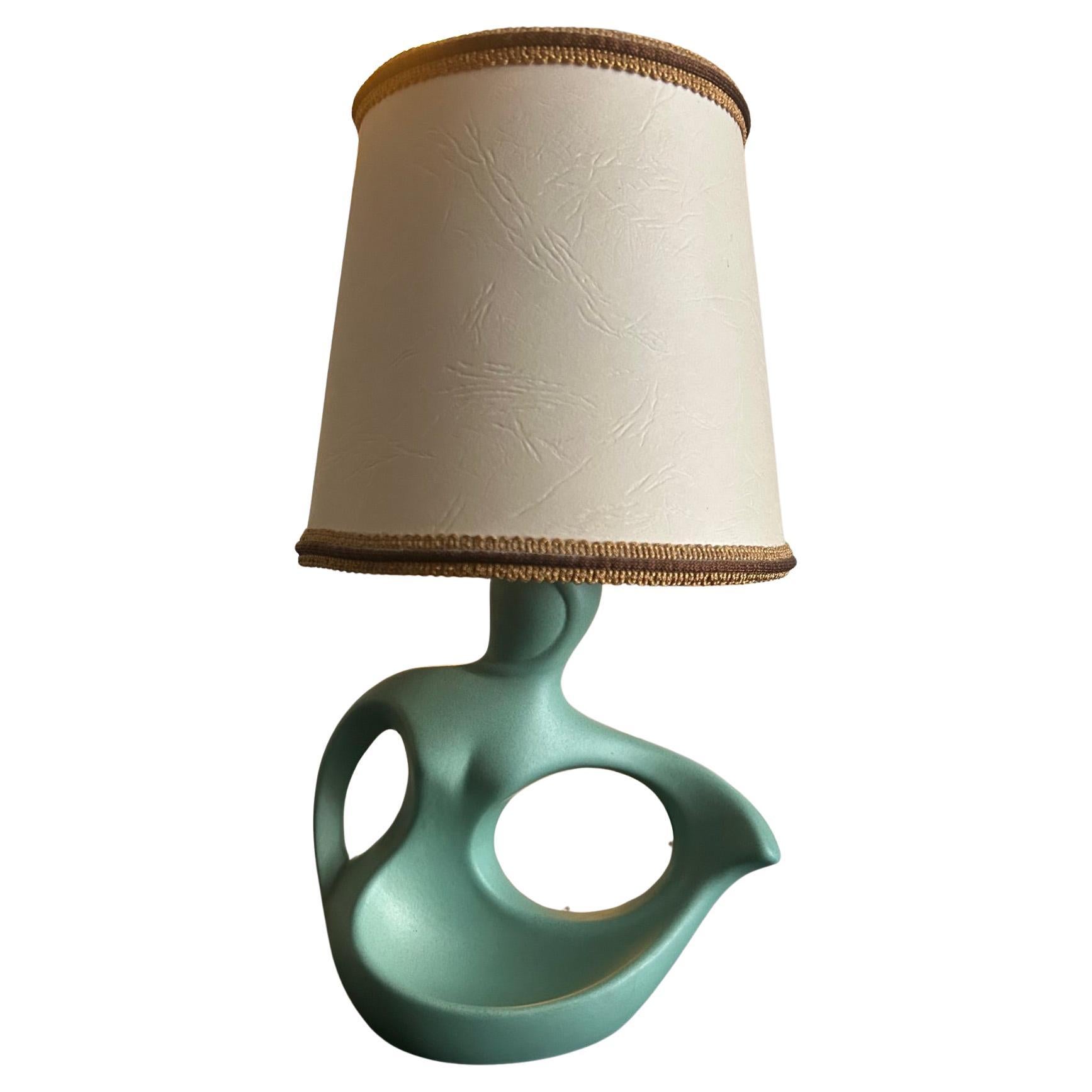 mid century ceramic table lamp in the style of George Jouve, 1950's , France