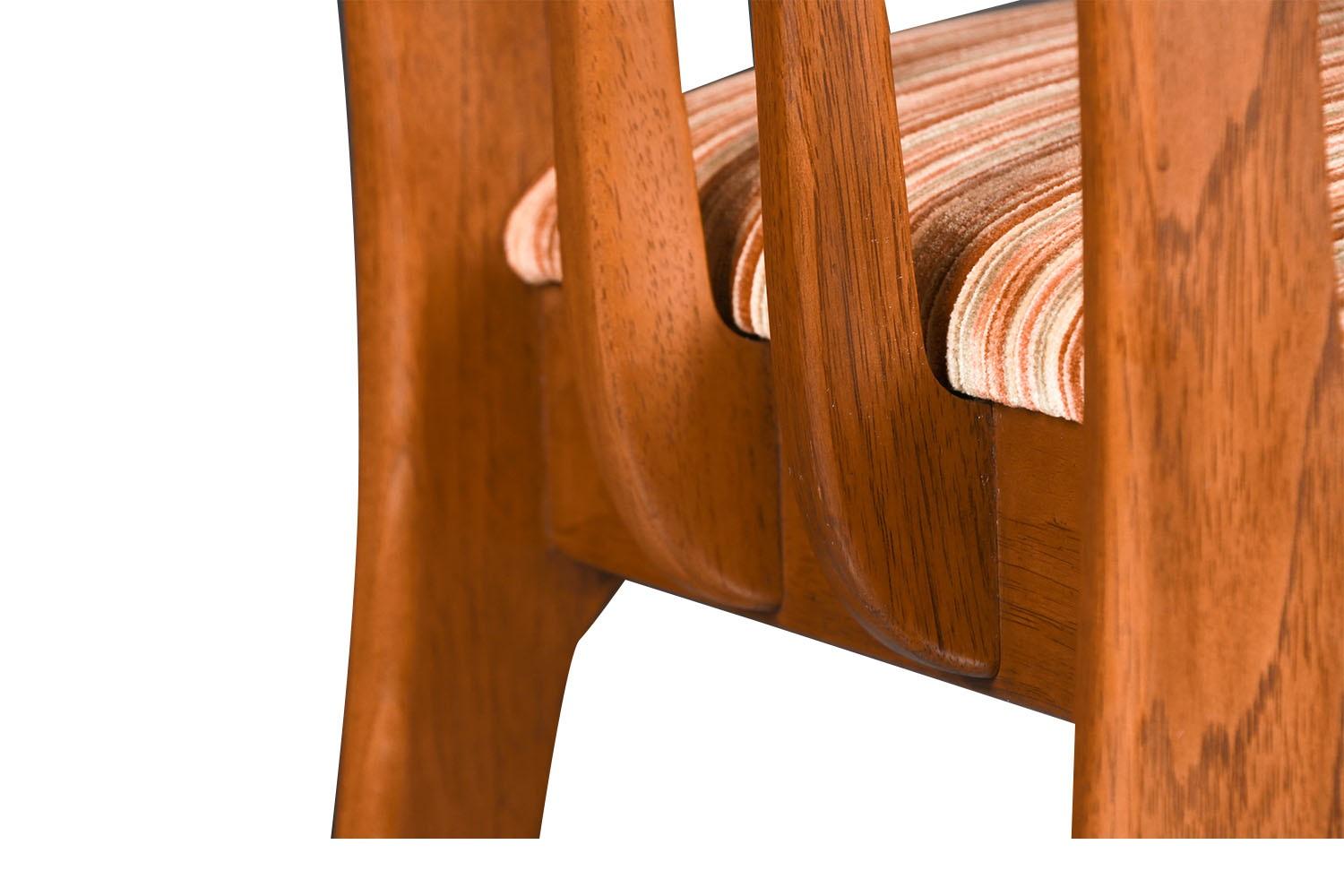 Upholstery Mid Century Six Dining Chairs John Van Koert Drexel Projection