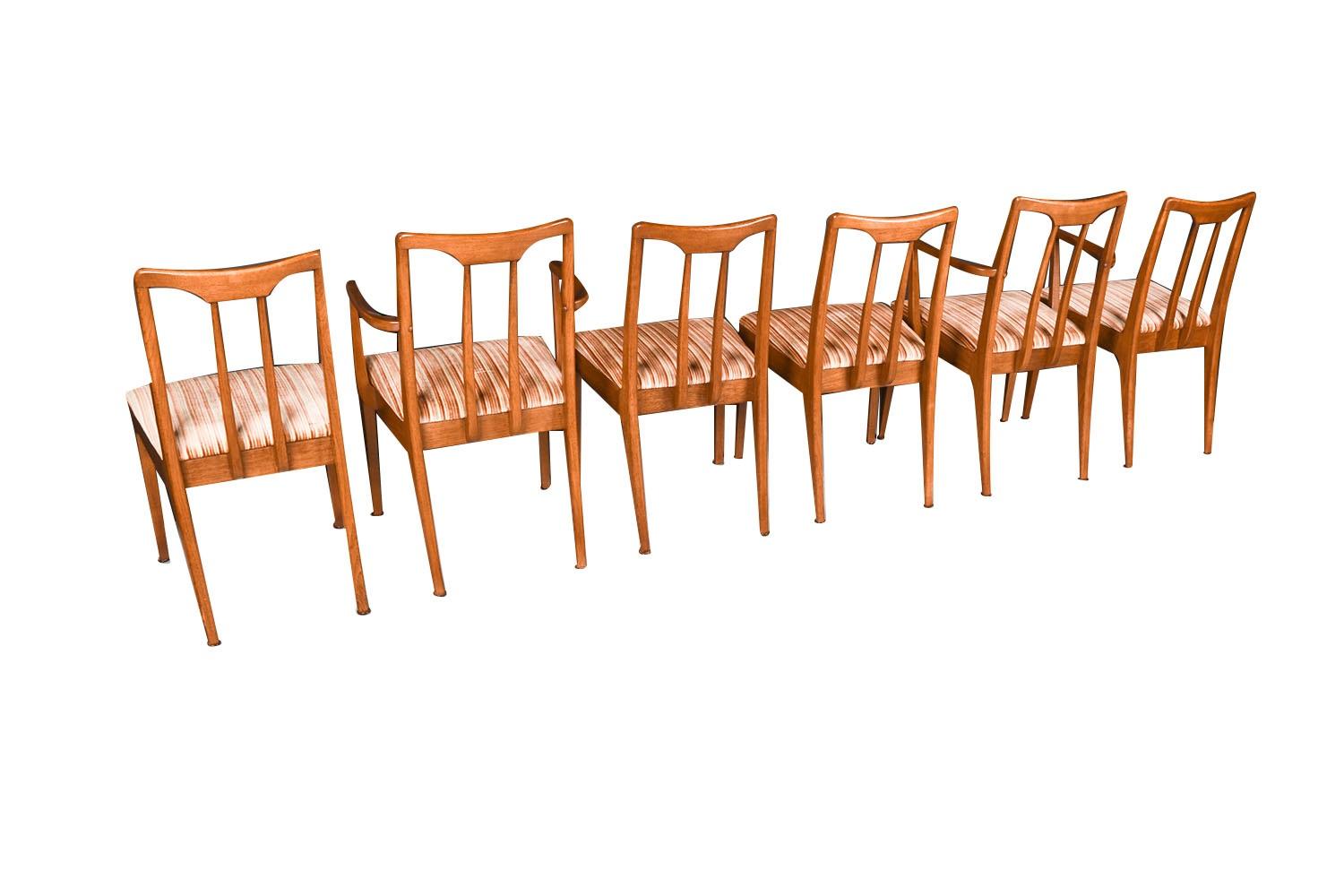 Mid-Century Modern Mid Century Six Dining Chairs John Van Koert Drexel Projection