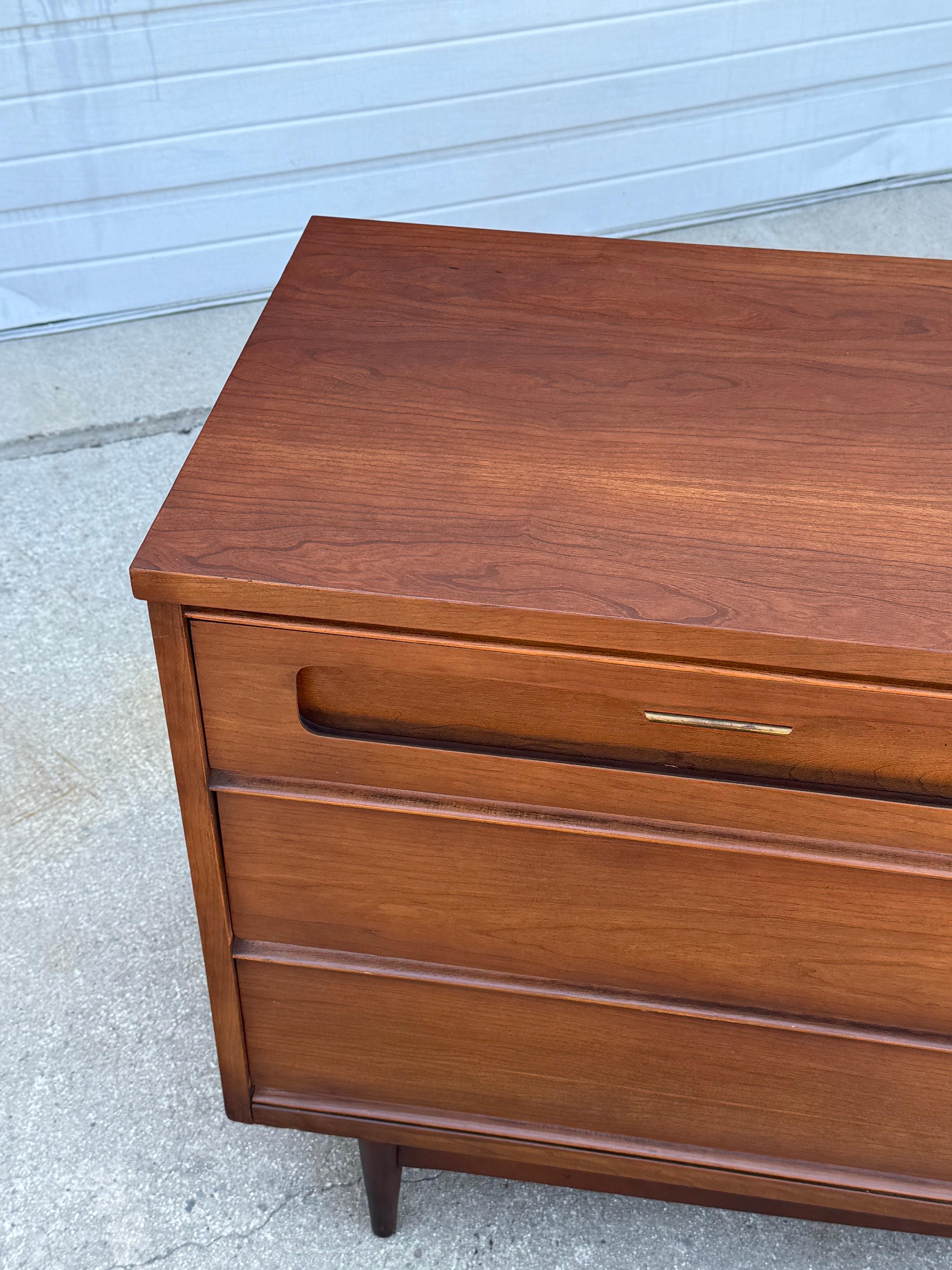 Mid-Century Six Drawer Dresser by Bassett 4